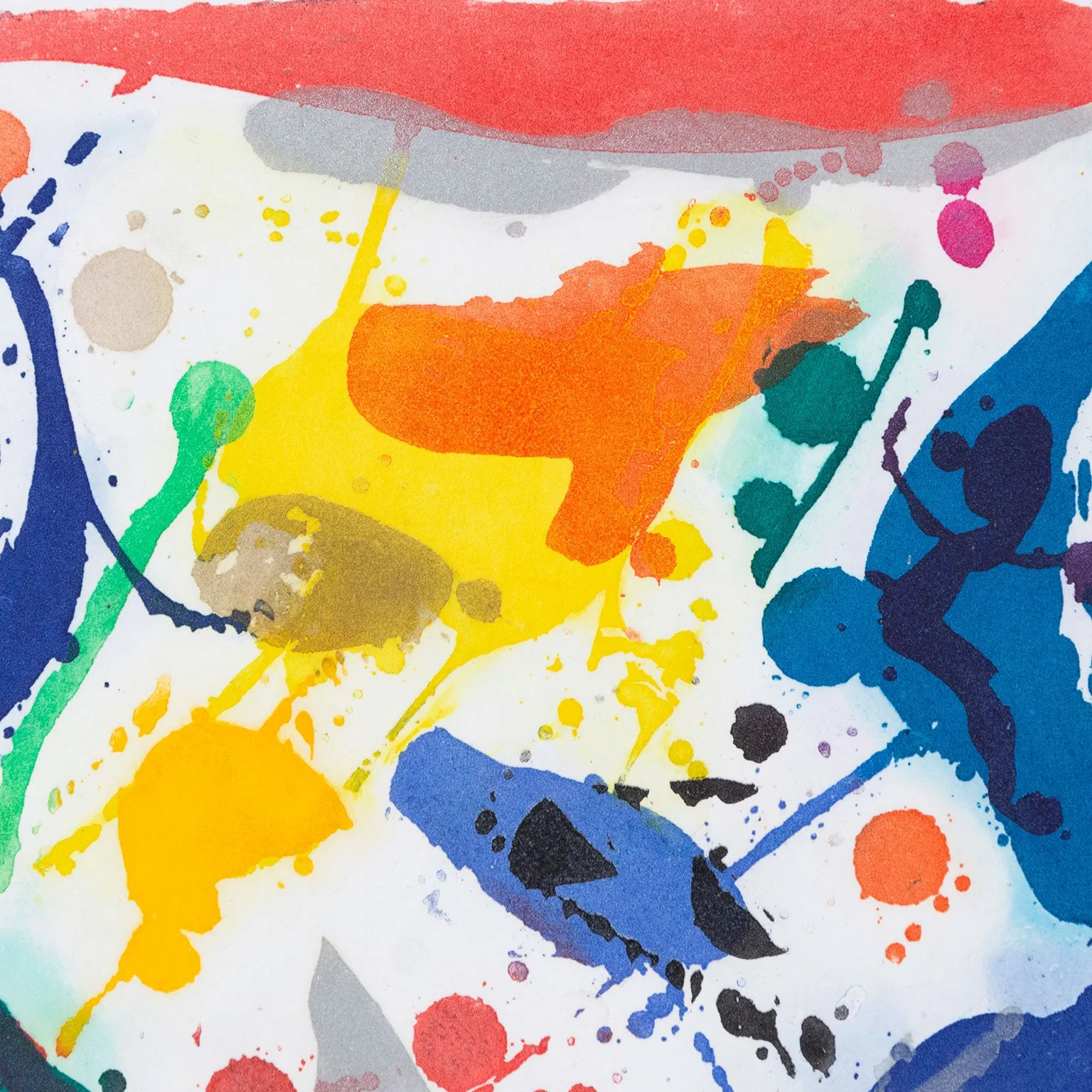 SAM FRANCIS "EMBRACE" AQUATINT, 1987