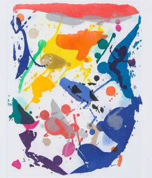 SAM FRANCIS "EMBRACE" AQUATINT, 1987