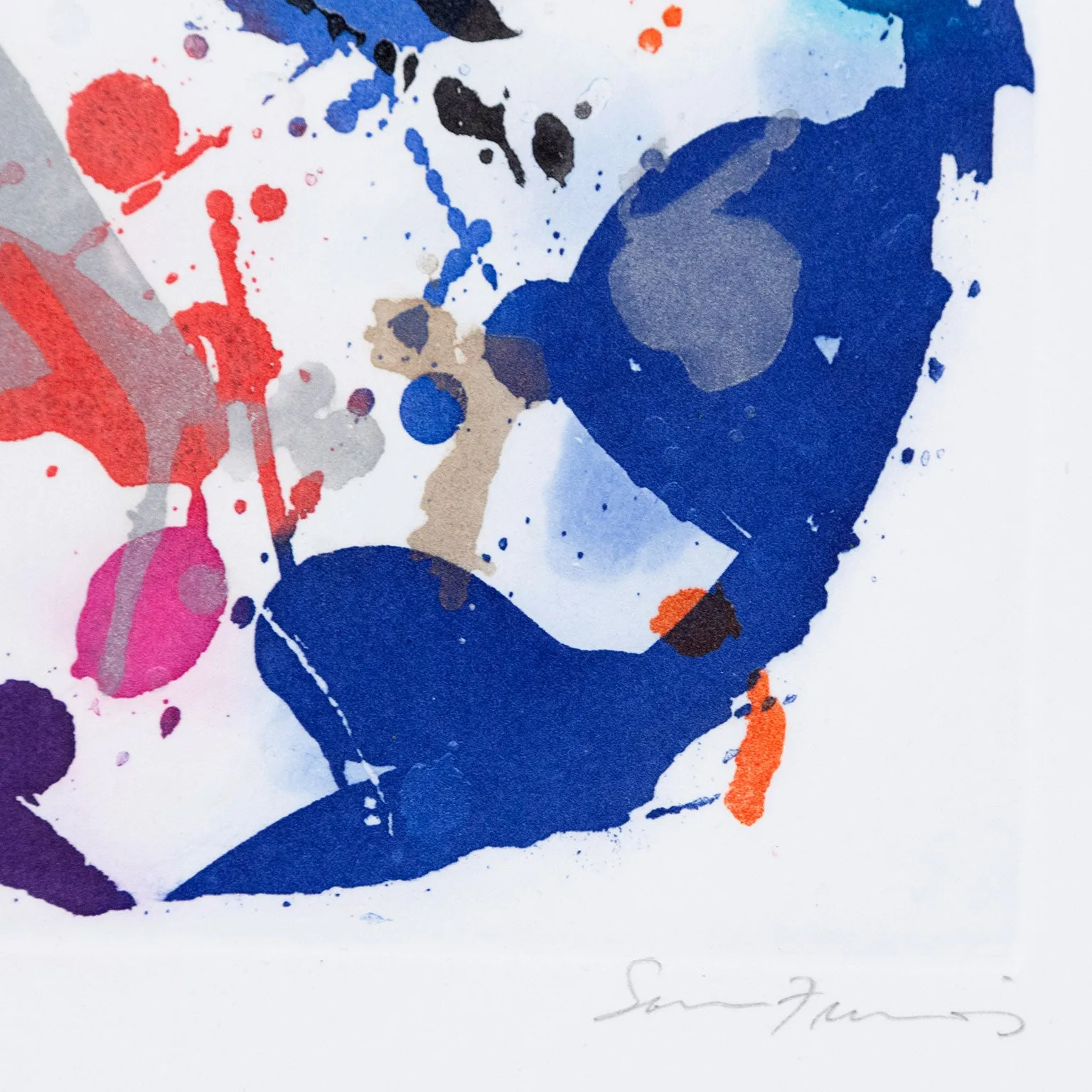 SAM FRANCIS "EMBRACE" AQUATINT, 1987