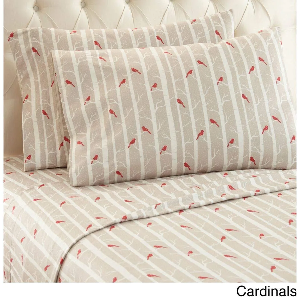 Shavel Micro Flannel Patterned 4-piece Sheet Set