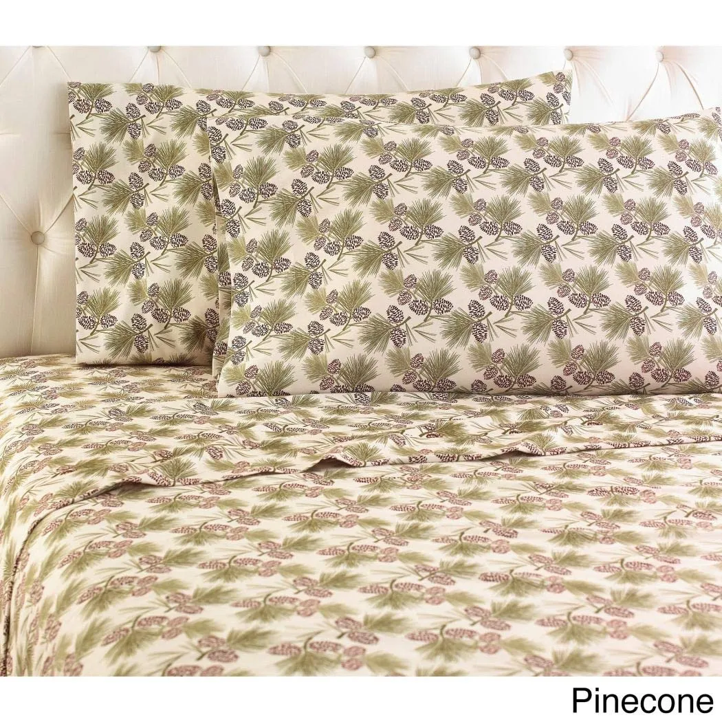 Shavel Micro Flannel Patterned 4-piece Sheet Set
