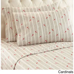 Shavel Micro Flannel Patterned 4-piece Sheet Set