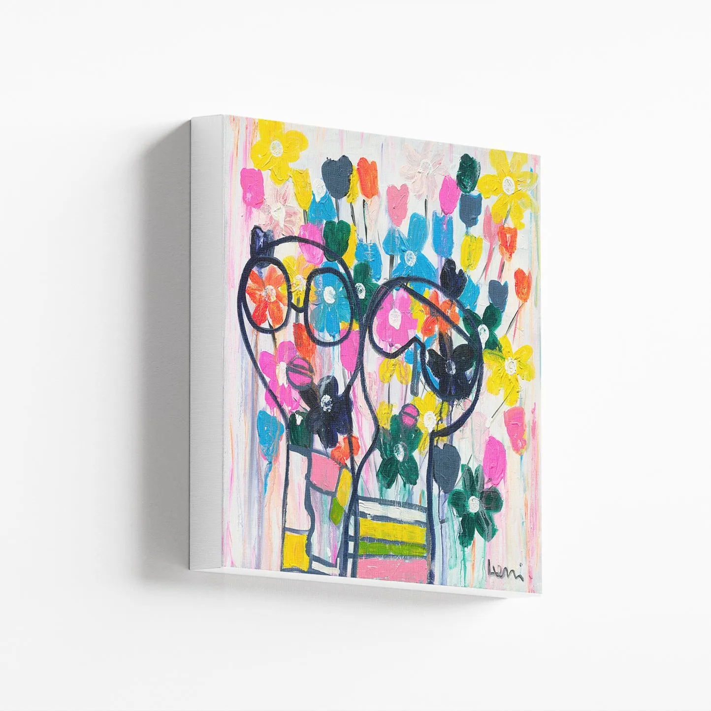 She Wears Flowers In Her Hair Art Print