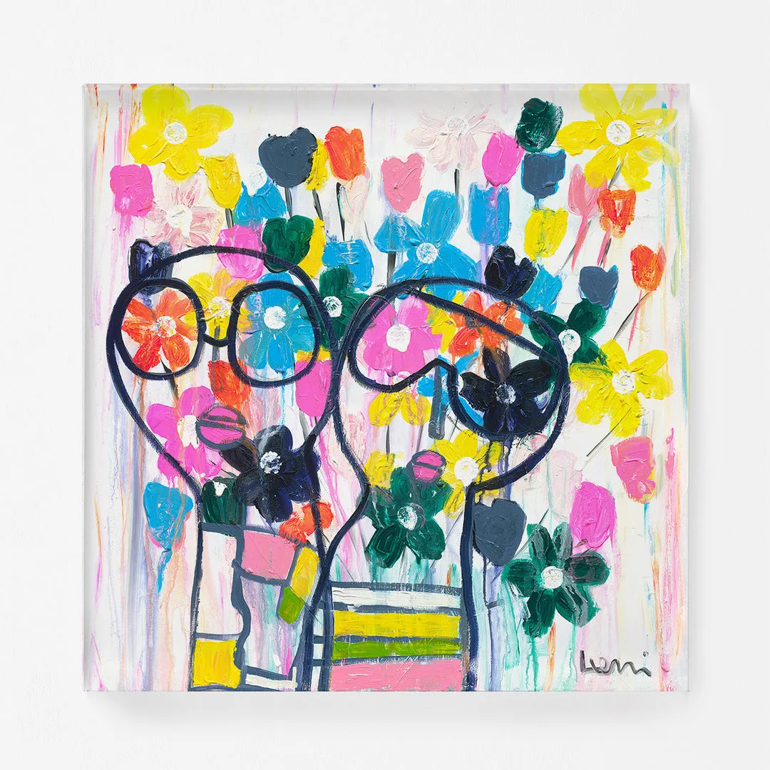 She Wears Flowers In Her Hair Art Print