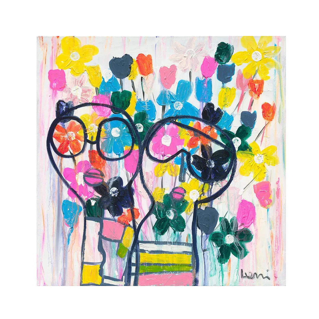 She Wears Flowers In Her Hair Art Print