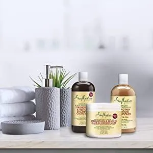 Shea Moisture Jamaican Black Castor Oil Combination Pack – Strengthen, Grow & Restore – Shampoo, 16.3 Oz, Conditioner 13 Oz. & Leave-In Conditioner 16 Oz