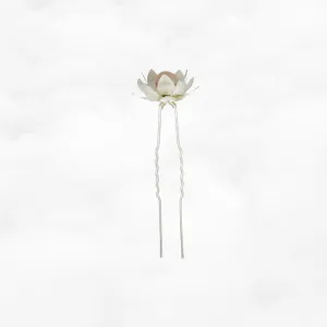 Silver Lotus Hair Pin
