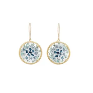 Small Vermeil Blue Ombre Earrings