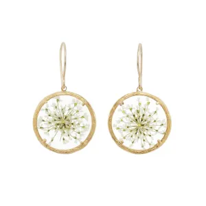 Small Vermeil Queen Anne's Lace Earrings