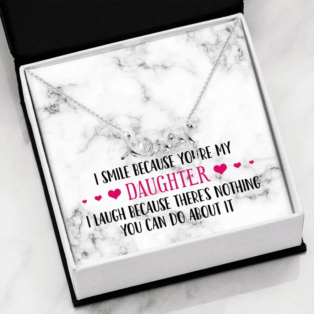 Smile Daughter Love Necklace