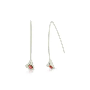 Sterling Silver Calas Long Earrings