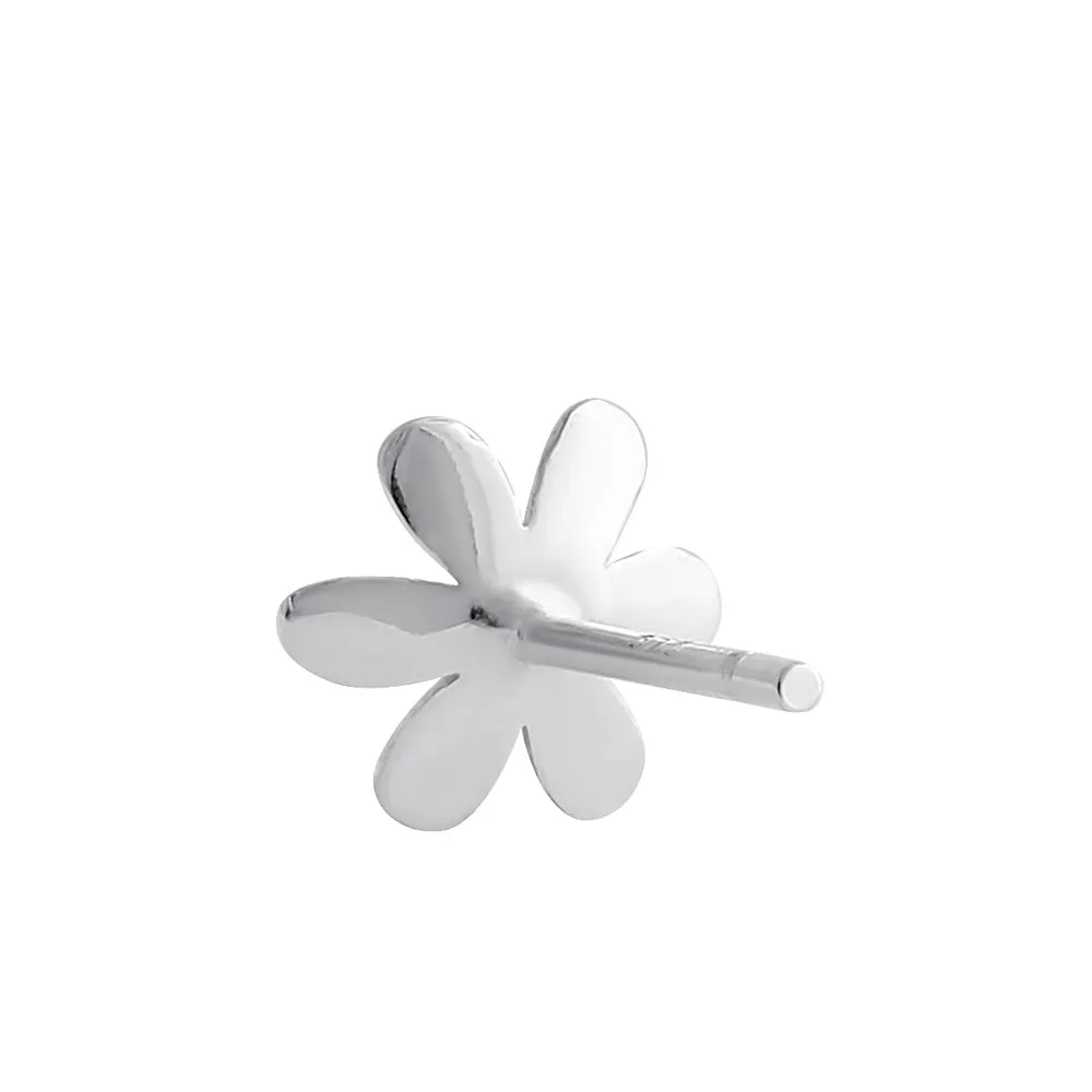 Sterling Silver Daisy Flower Stud Earrings