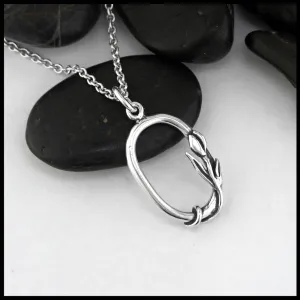 Sterling Silver Oval Tulip Pendant