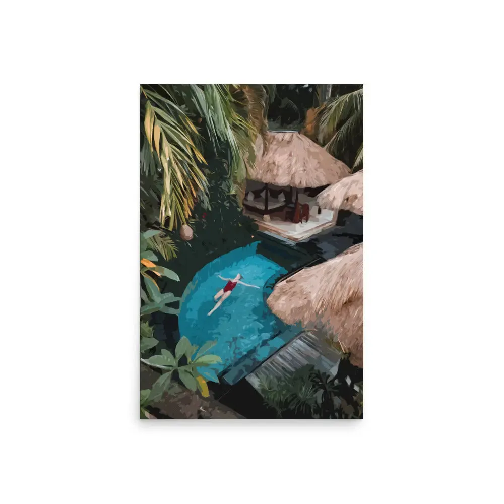 Swimming in Paradise – Abstract Art Poster