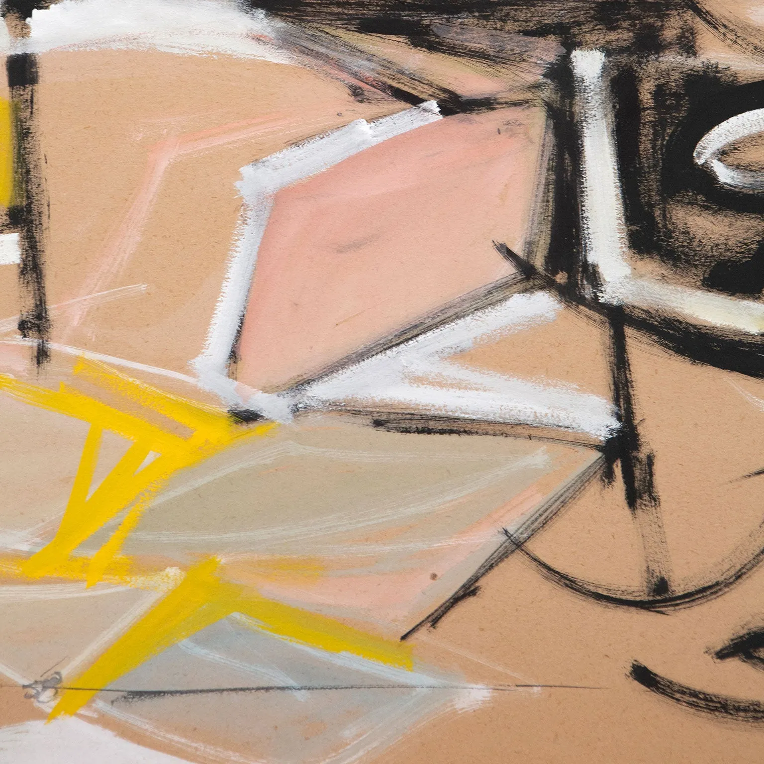TAKAO TANABE "UNTITLED" CASEIN ON BOARD, 1958