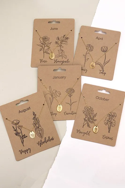 The Rory Birth Month Flower Necklace