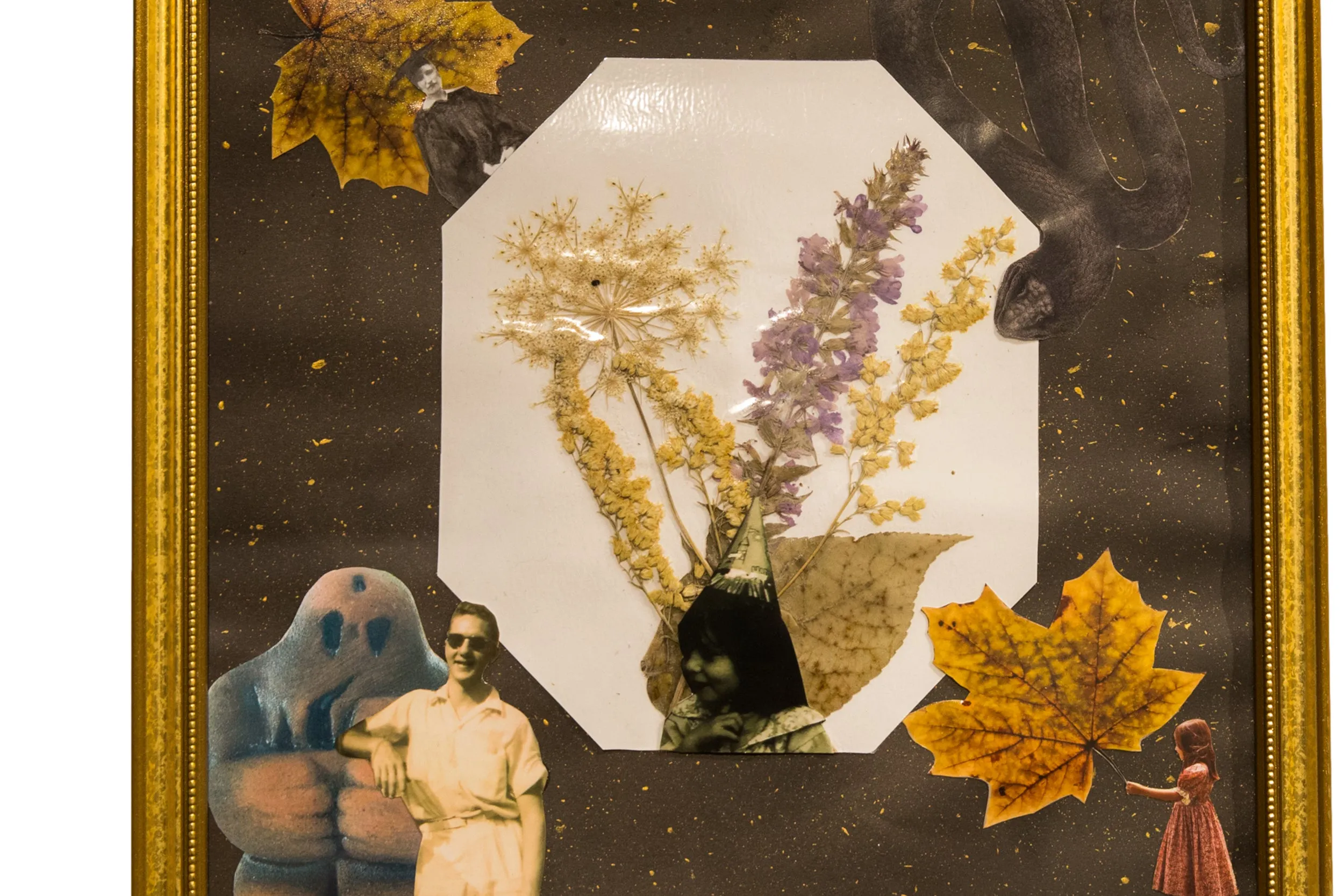 The Wildflower & The Golem Mixed Media Art