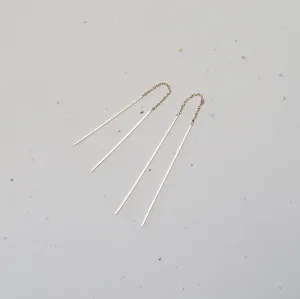 Threader Dangle Earring - Solid 14kt