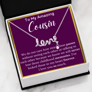 To My Amazing Cousin Love Necklace