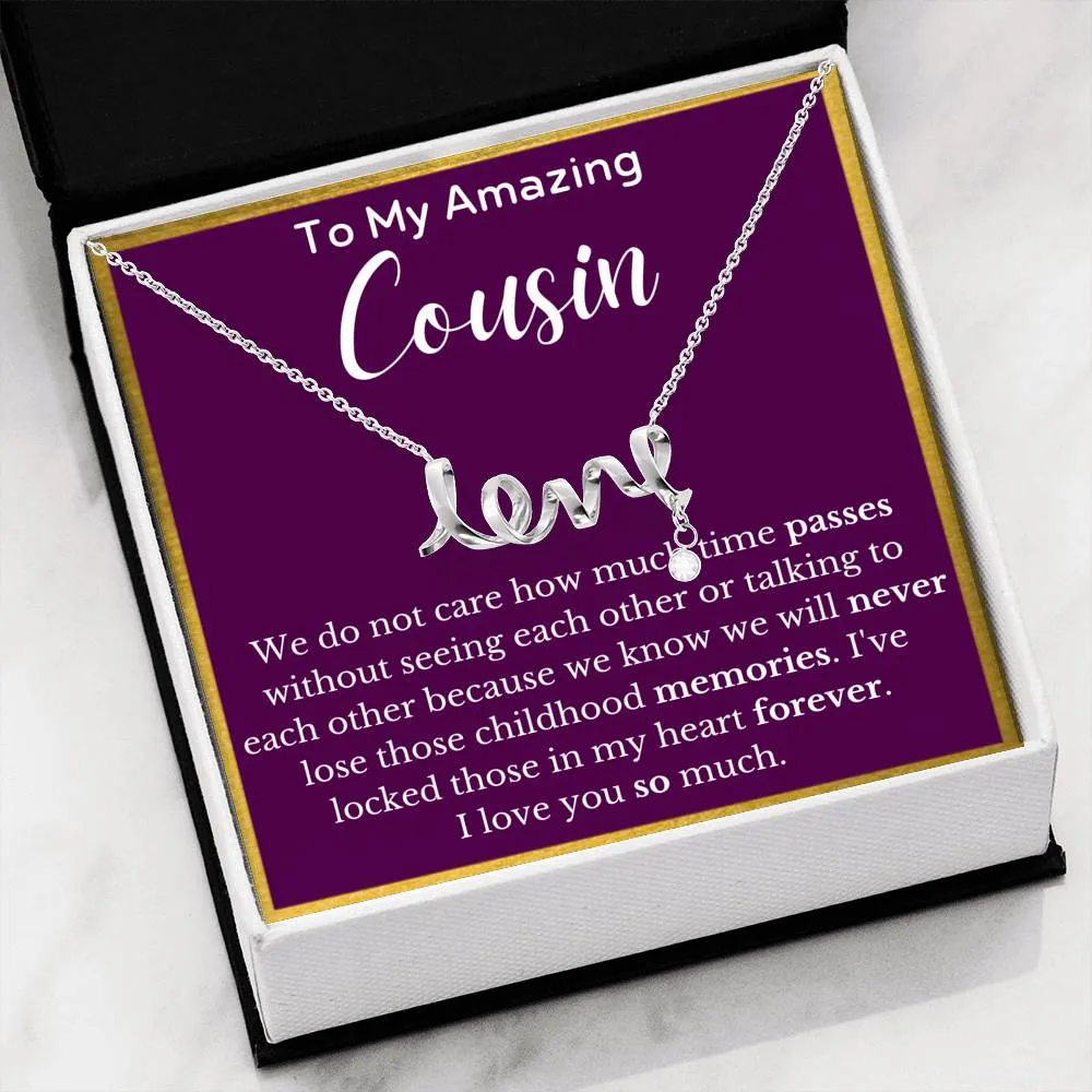 To My Amazing Cousin Love Necklace