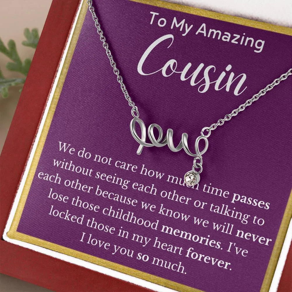 To My Amazing Cousin Love Necklace