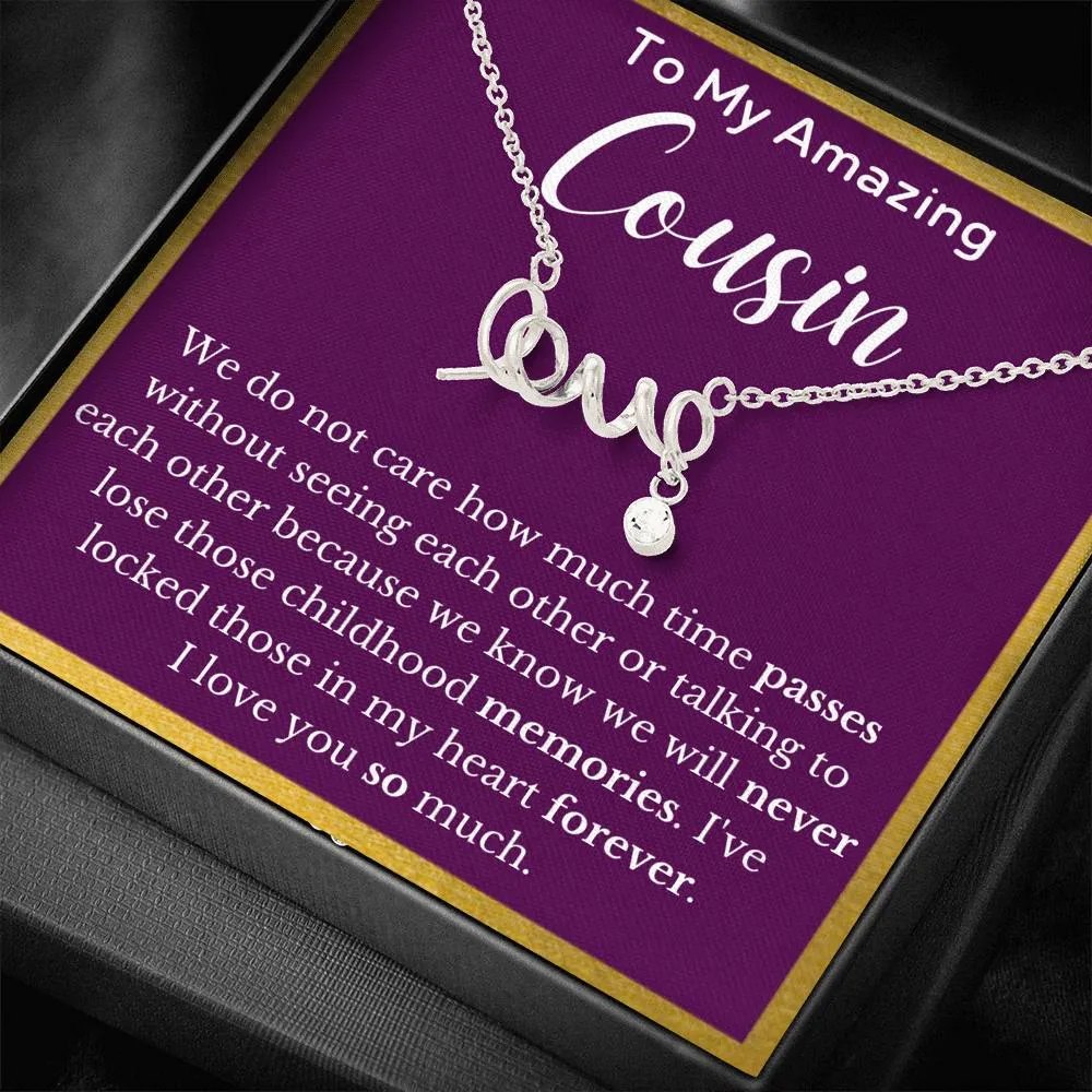 To My Amazing Cousin Love Necklace