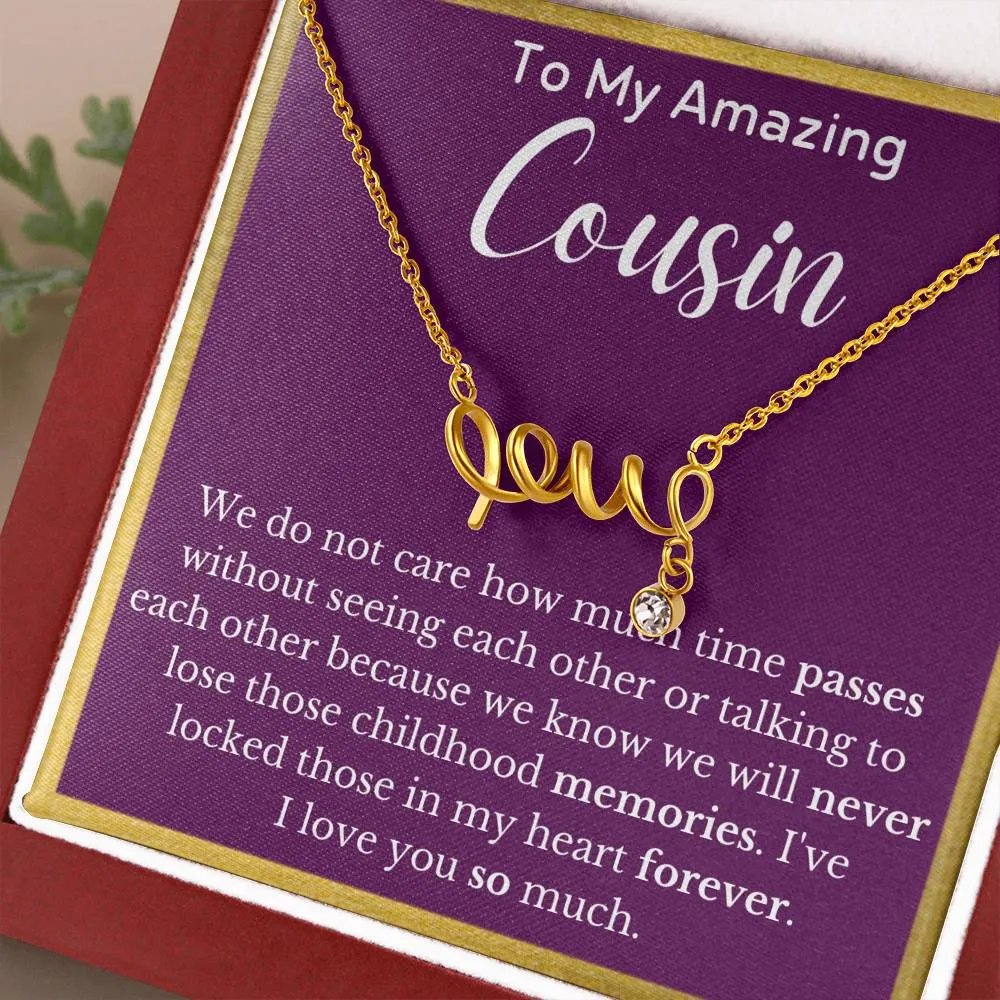 To My Amazing Cousin Love Necklace
