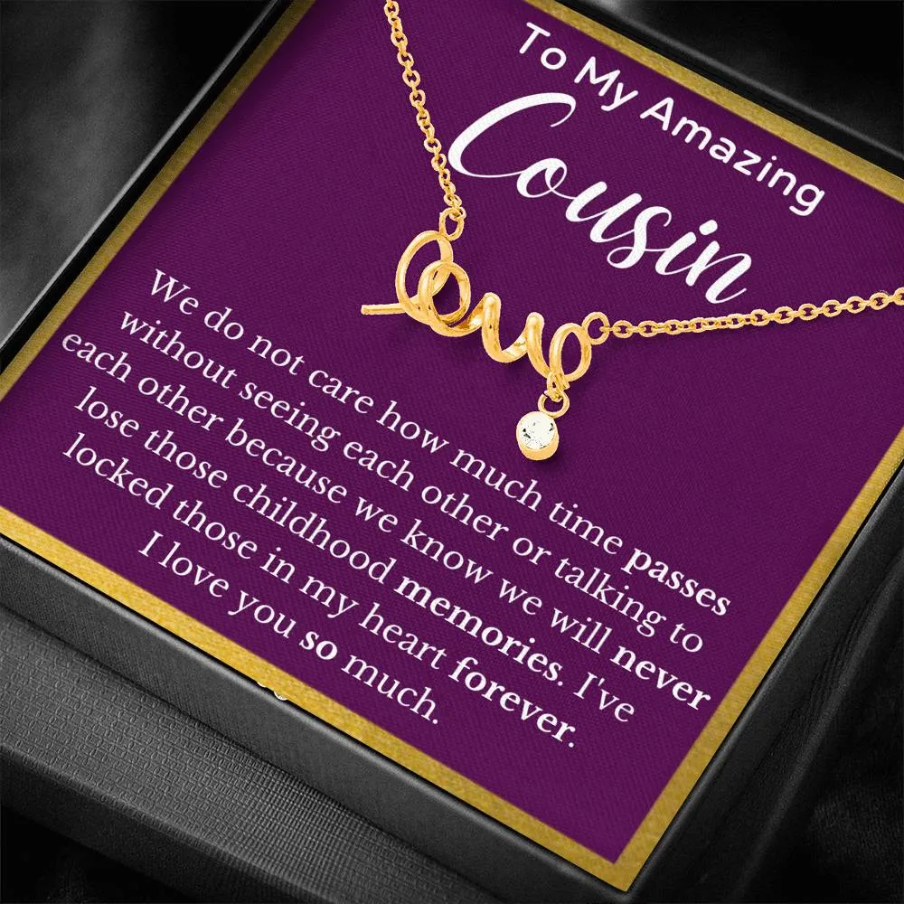 To My Amazing Cousin Love Necklace
