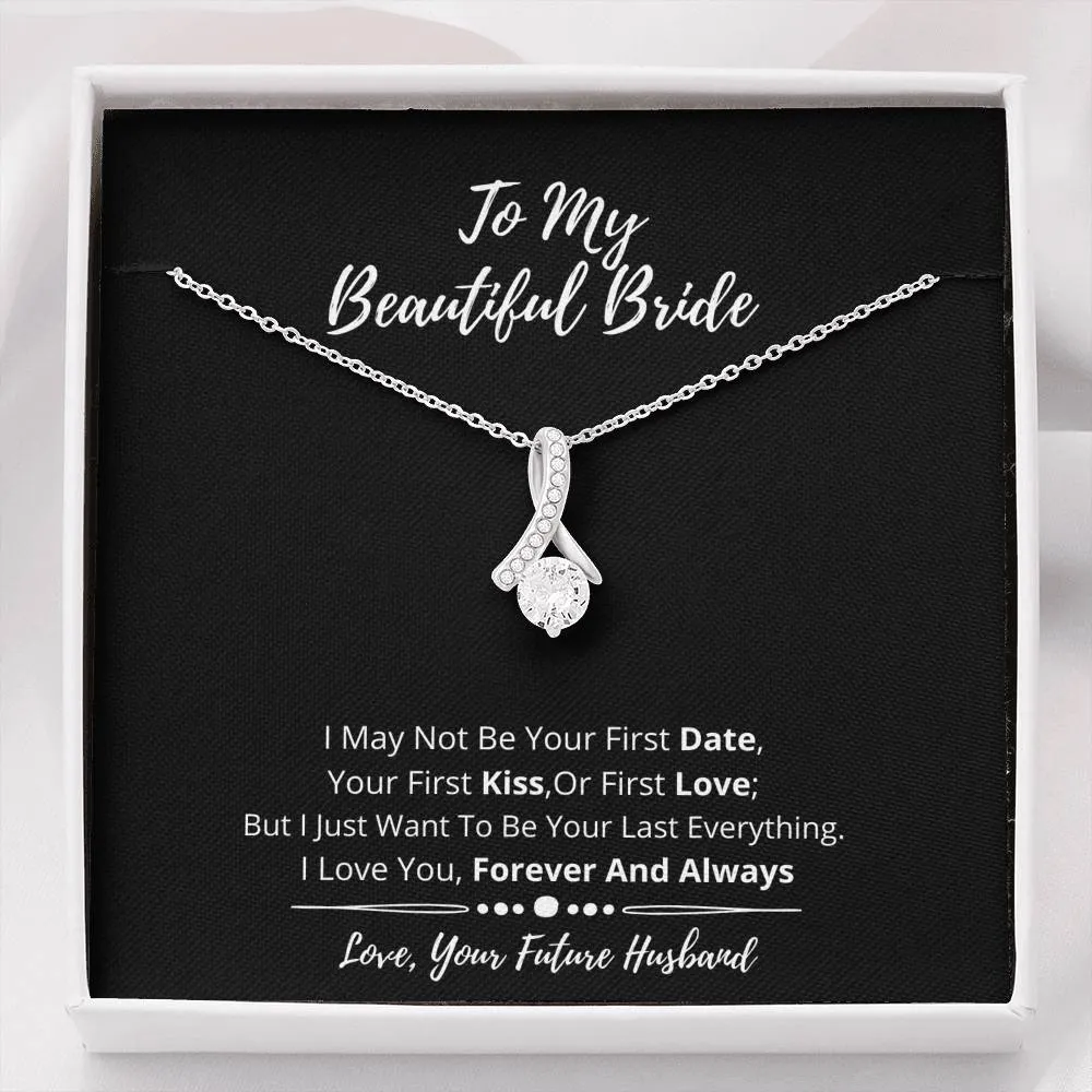 To My Beautiful Bride Alluring Necklace - I Love You