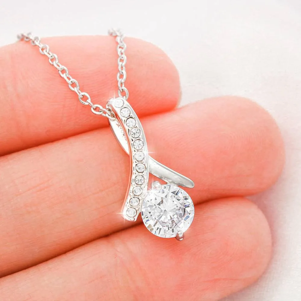 TO MY DAUGHTER - "ALLURE" CUBIC ZIRCONIA PENDANT NECKLACE GIFT SET