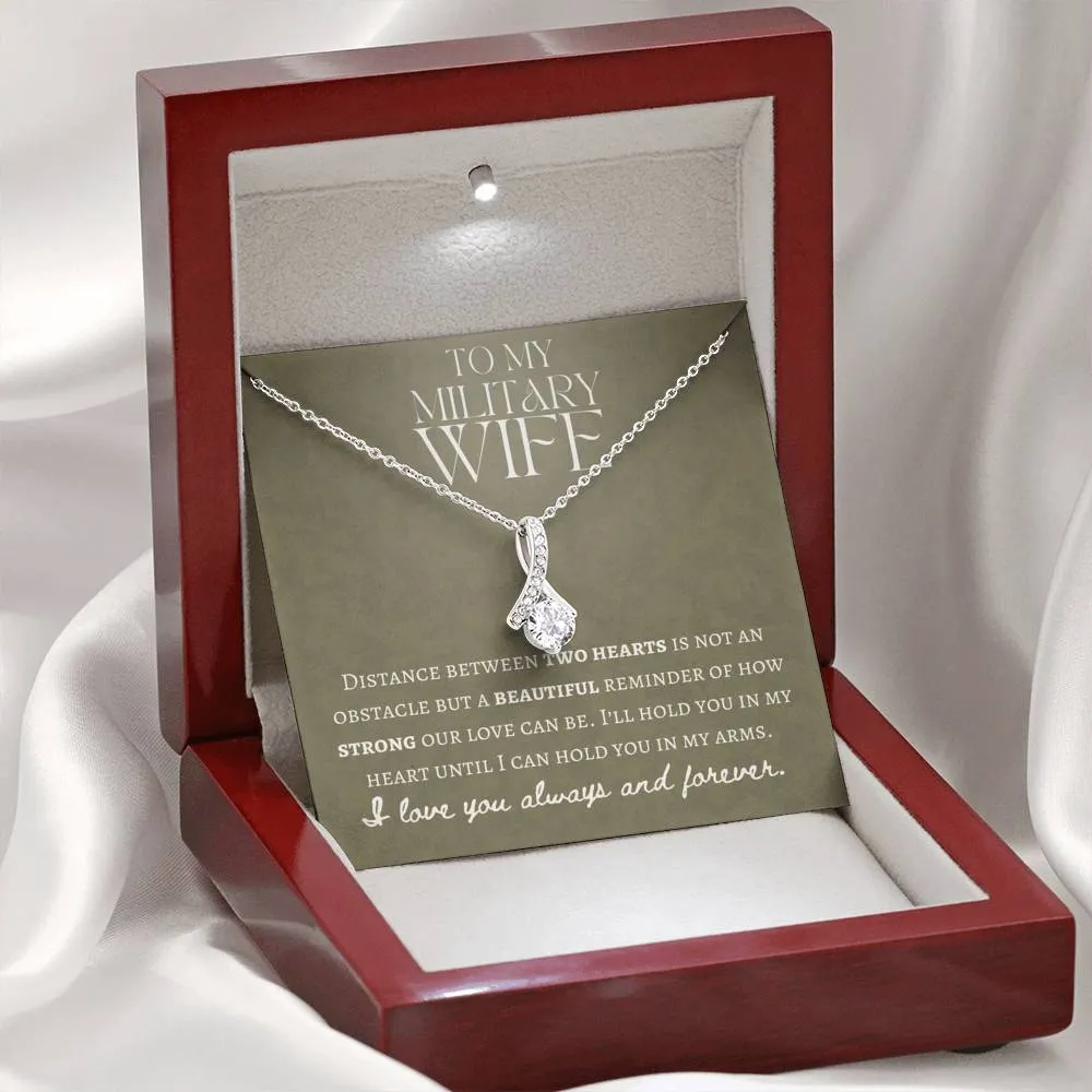 To My Military Wife Necklace