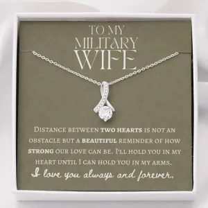 To My Military Wife Necklace