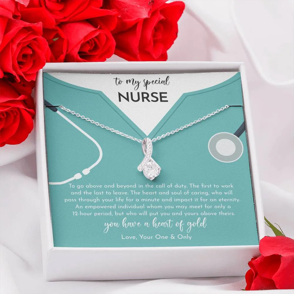 To My Nurse Wife Gift - Alluring Beauty Necklace - To My Special Nurse