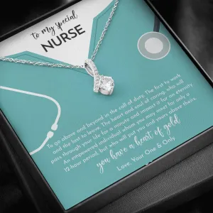 To My Nurse Wife Gift - Alluring Beauty Necklace - To My Special Nurse