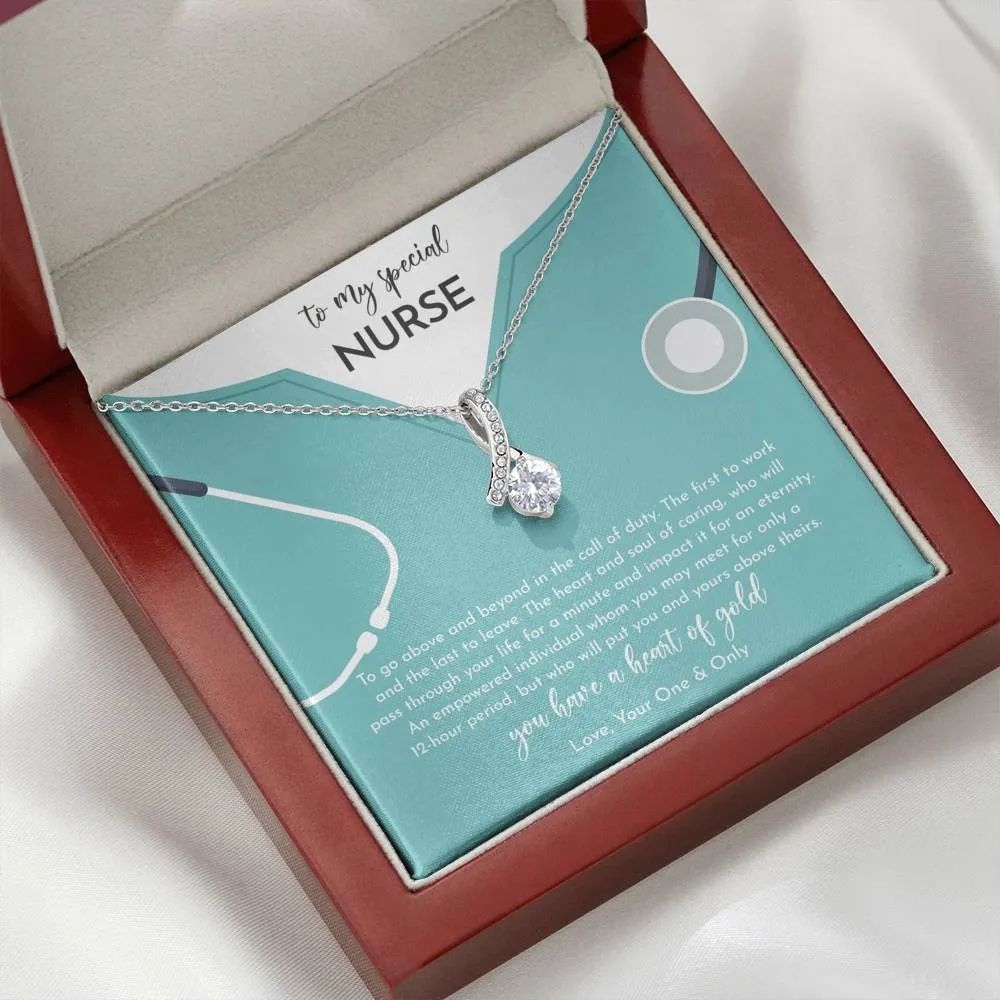To My Nurse Wife Gift - Alluring Beauty Necklace - To My Special Nurse