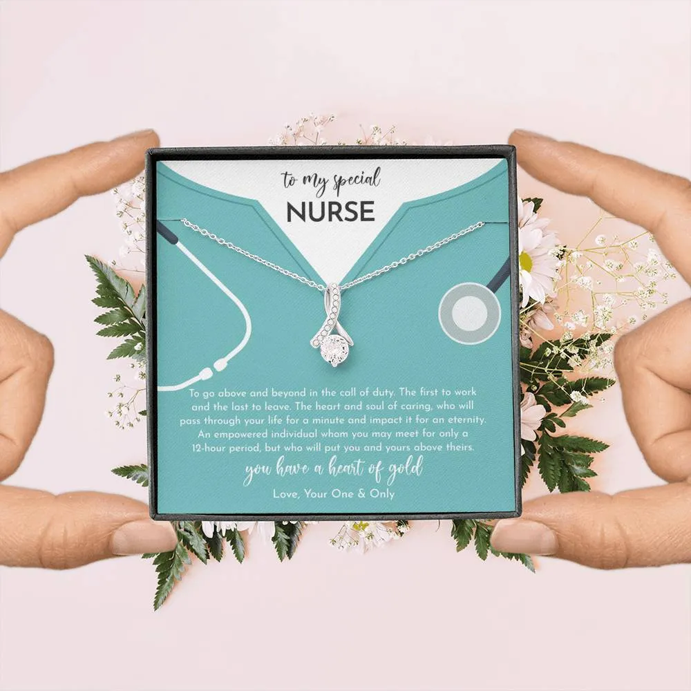 To My Nurse Wife Gift - Alluring Beauty Necklace - To My Special Nurse
