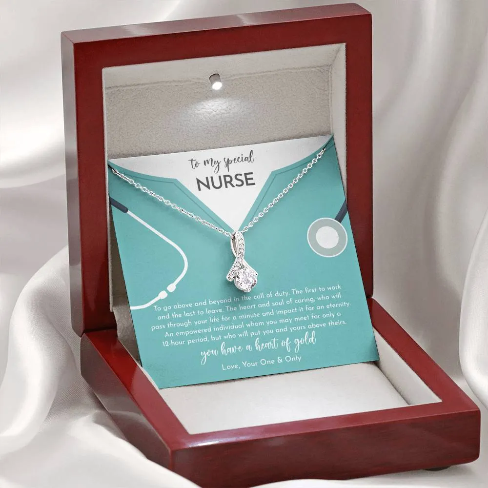 To My Nurse Wife Gift - Alluring Beauty Necklace - To My Special Nurse