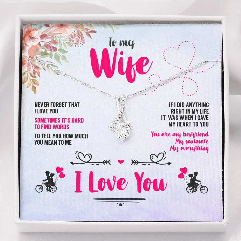 To My Wife And Soulmate Alluring Beauty Necklace