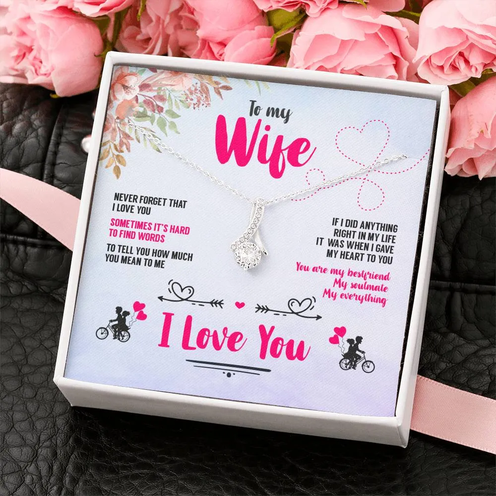 To My Wife And Soulmate Alluring Beauty Necklace