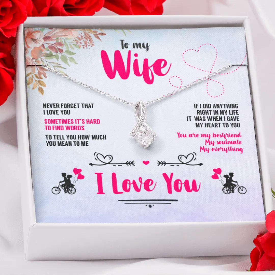 To My Wife And Soulmate Alluring Beauty Necklace
