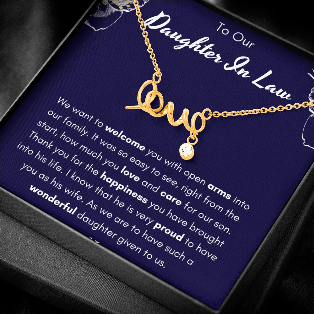 To Our Daughter-In-Law Love Necklace