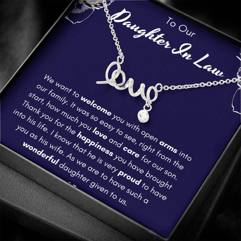 To Our Daughter-In-Law Love Necklace