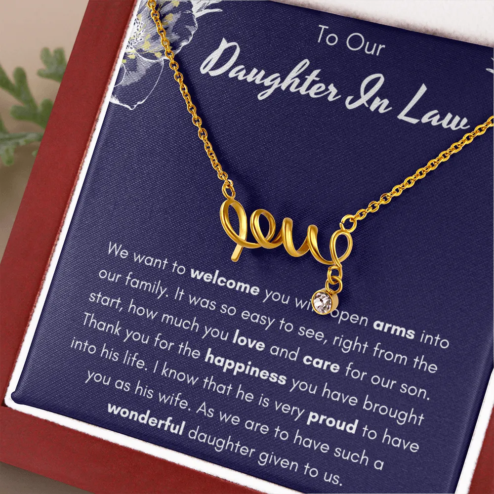 To Our Daughter-In-Law Love Necklace