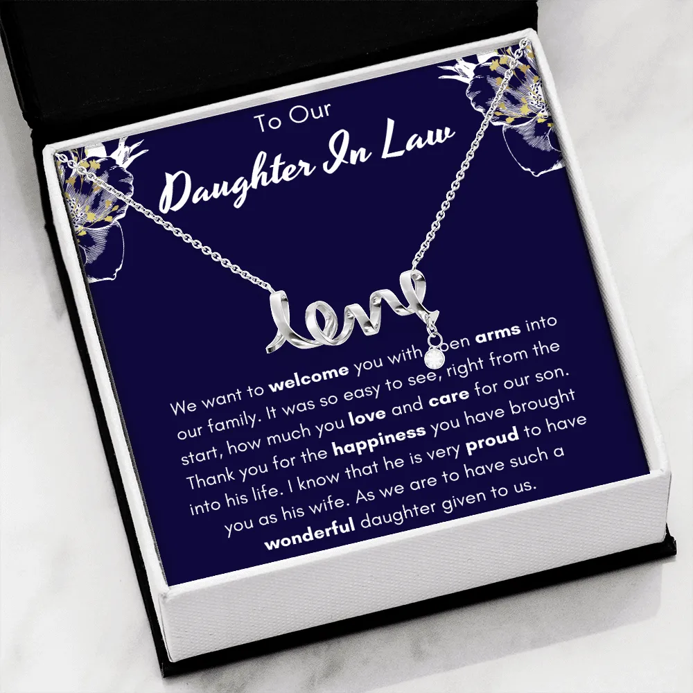 To Our Daughter-In-Law Love Necklace