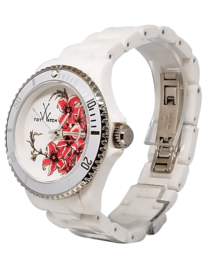 Toy Watch Tattoo Watch Collection White - Cluster of Flowers