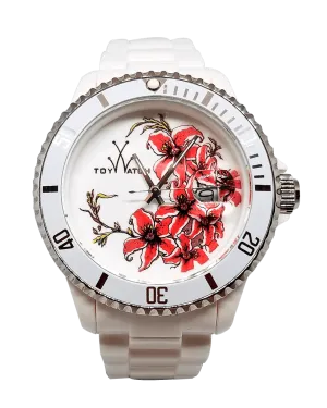 Toy Watch Tattoo Watch Collection White - Cluster of Flowers