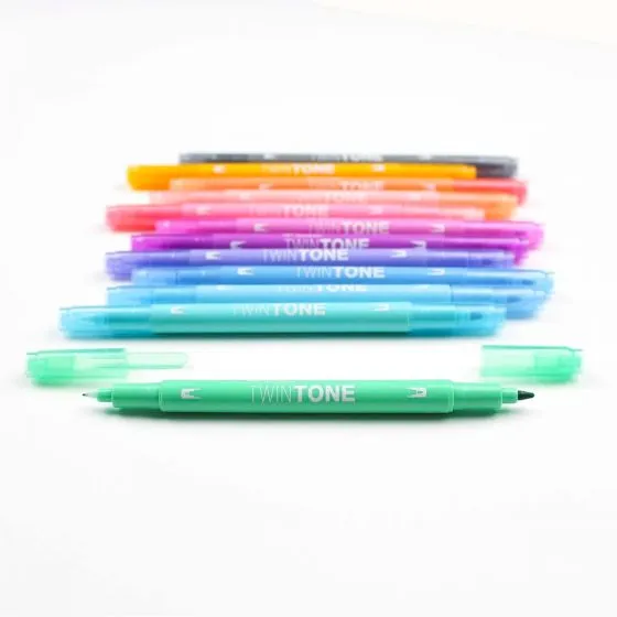Twintone Dual-Tip Marker Set - Pastel