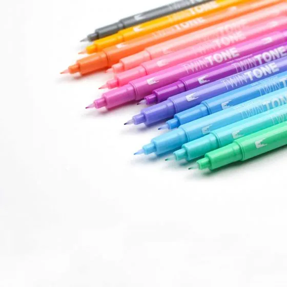 Twintone Dual-Tip Marker Set - Pastel