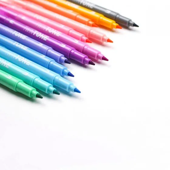 Twintone Dual-Tip Marker Set - Pastel