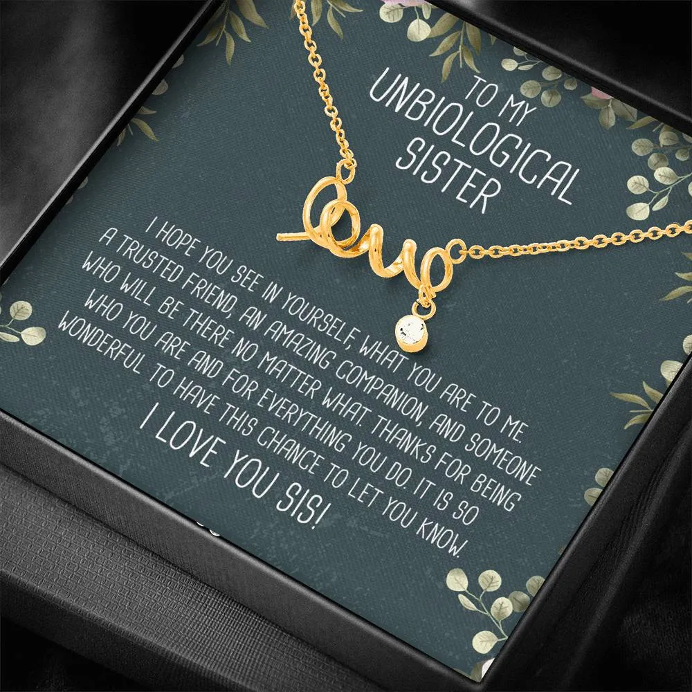 Unbiological Sister Love Necklace